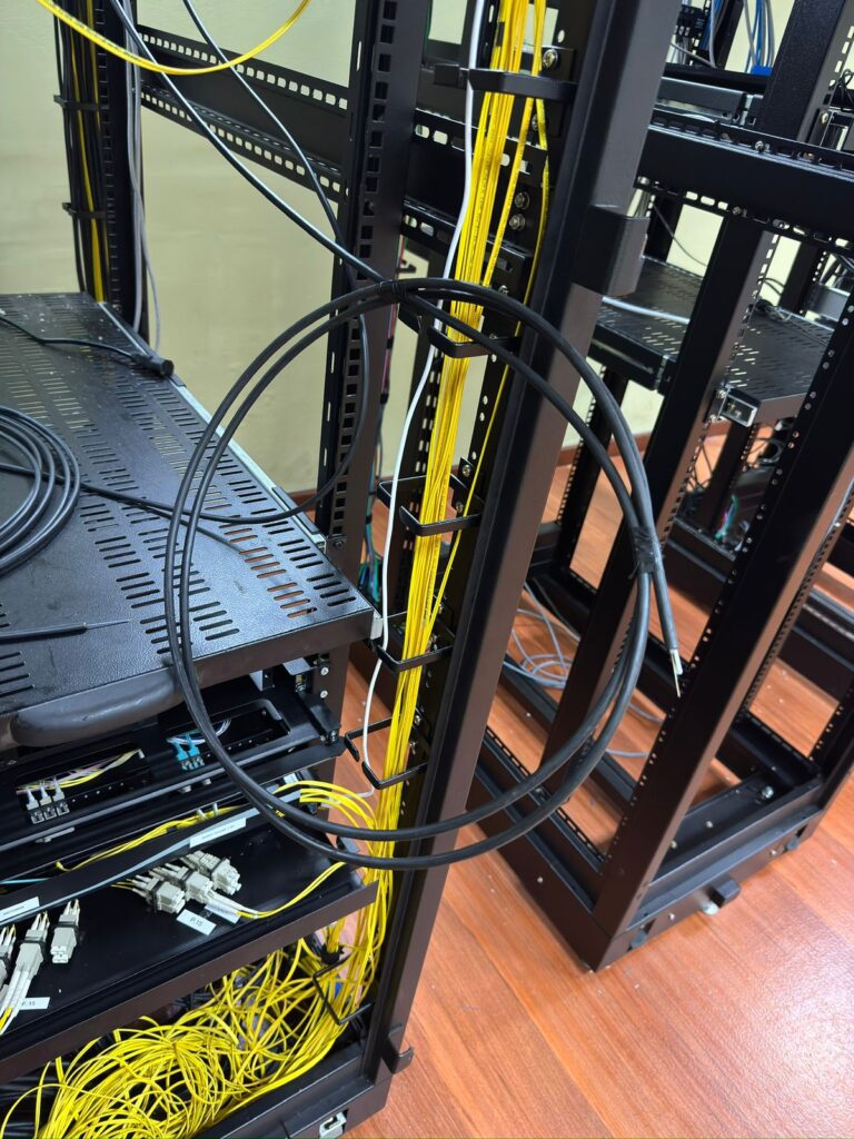 Instalação de fibra óptica